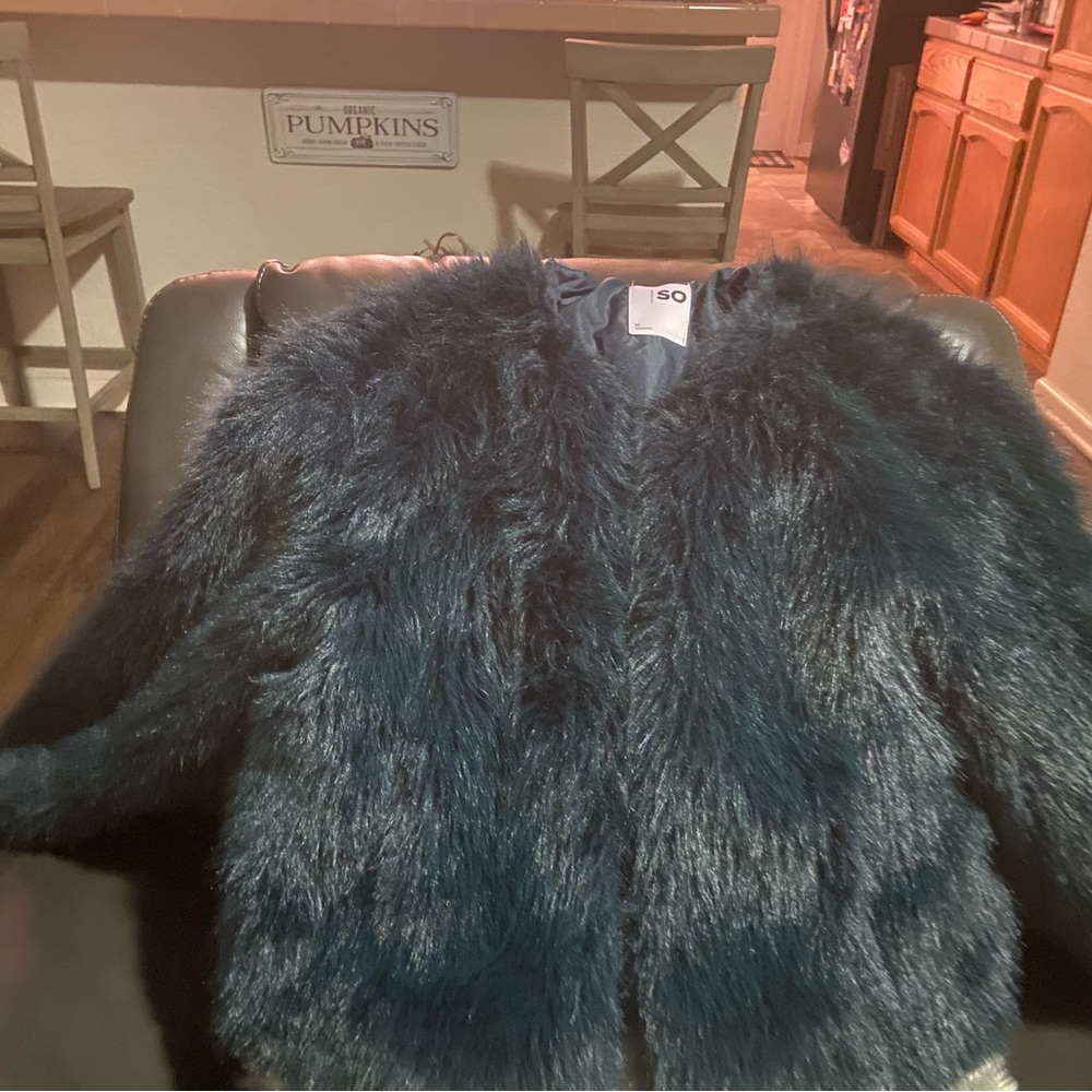 Beautiful Long Sleeve faux fur jacket